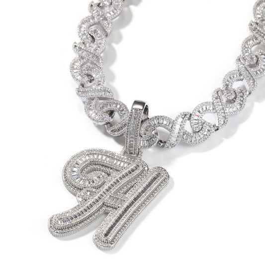 Ms. Bossy Icy Girl Letter Pendant