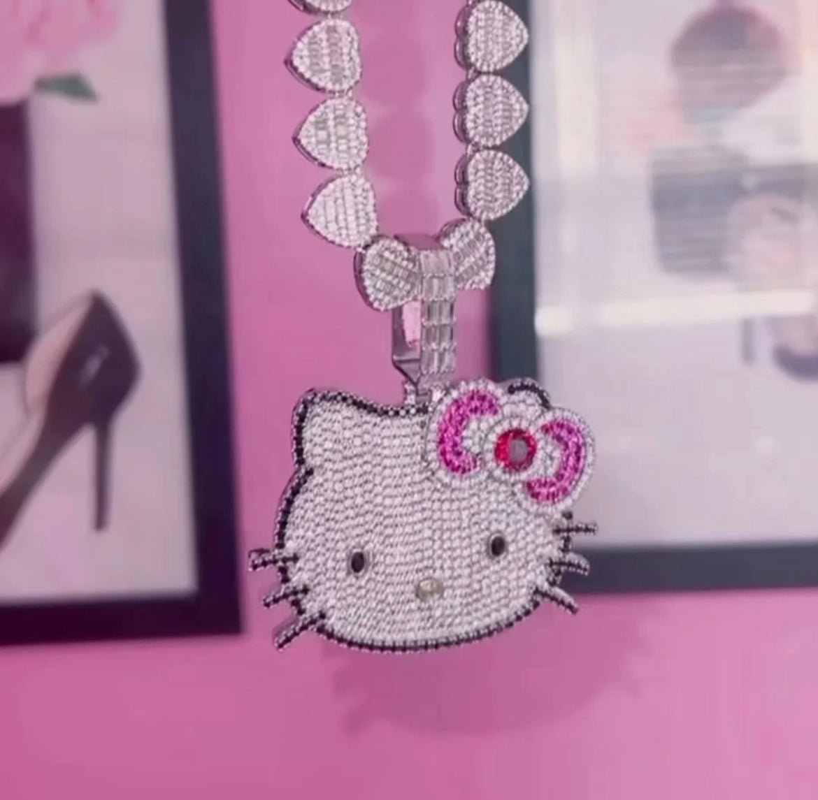 Icy Hello Kitty Pendant